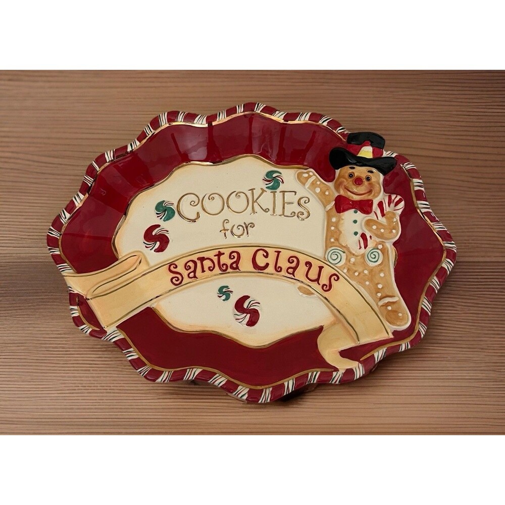 Christopher Radko Saks Fifth Avenue Cookies for Santa Claus 3D Platter